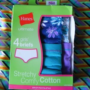 HANES ULTIMATEN 4GIRLS BRIEFS STRECHY COMFY COTTON SZ. 6